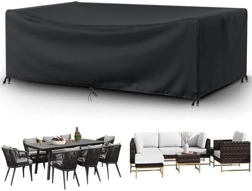 Outdoor Patio Furniture Set Covers Waterproof 600D Garden Dining Table Cover by Ziewee