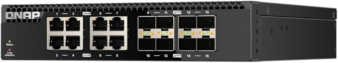 QNAP QSW-3216R-8S8T-US 16-Port Half-Width Rackmount 10GbE Unmanaged Switch - Image 2