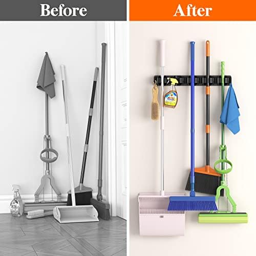 Lifewit Mop and Broom Holder Organizer Wall Hanging Mount, 1 Pack - Image 5