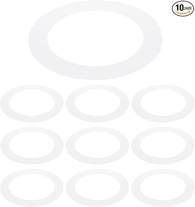 PATIKIL 4" ID 5.5" OD Plastic Trim Ring, Translucent Matte White by PATIKIL