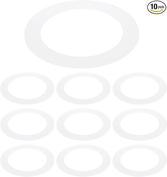 PATIKIL 4" ID 5.5" OD Plastic Trim Ring, Translucent Matte White by PATIKIL