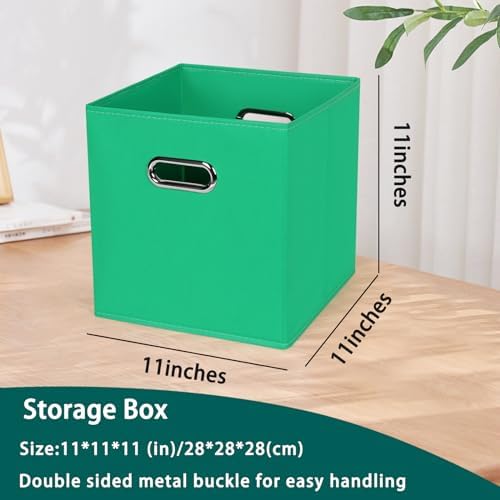 Black Foldable Storage Cubes Bins, Fabric Storage Box Cubes Organizer Baskets - Image 2