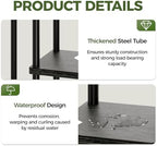 Bamworld Plant Stand 4 Tier Corner Metal Shelf Black - Image 5