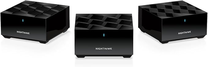 NETGEAR Nighthawk Tri-Band Whole Home Mesh WiFi 6 System – Router + 2 Satellite by NETGEAR