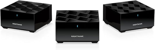 NETGEAR Nighthawk Tri-Band Whole Home Mesh WiFi 6 System – Router + 2 Satellite by NETGEAR