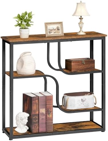 HOOBRO 29.5" Console Table, 5-Tier Narrow Entryway Table, Sofa Table by HOOBRO