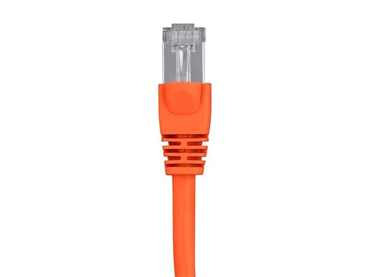 Monoprice Cat6A 7ft Orange Patch Cable Double Shielded 26AWG 10G Pure Bare - Image 2