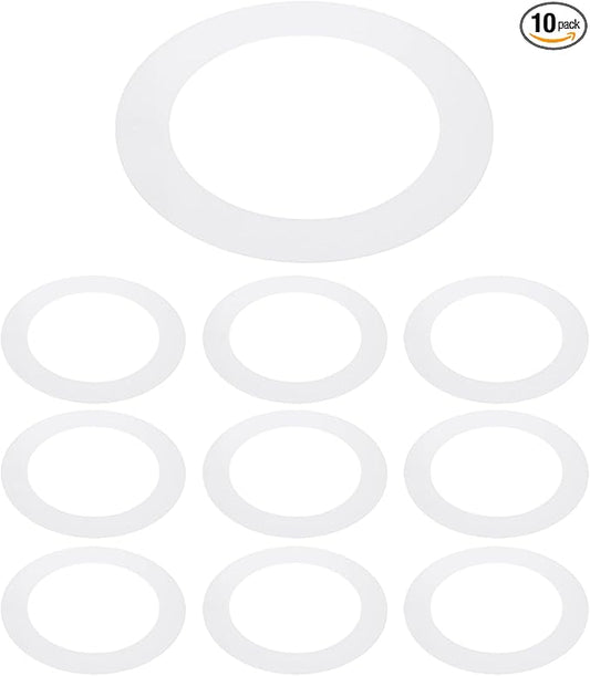 PATIKIL 5.9" ID 8.1" OD Plastic Trim Ring, Translucent Matte White by PATIKIL