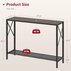 Tajsoon Console Table 41.8", 2 Tier Entryway Table - Image 3