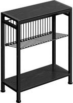 End Table for Small Space, 3-Tier Narrow Side Table by HOME