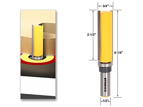 YONICO Router Bits Pattern Bit Flush Trim 3/4-Inch Diameter 1/2-Inch Shank 14130 - Image 2