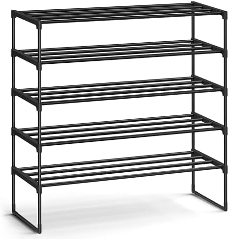 SONGMICS Shoe Rack, 5-Tier Shoe Organizer, Metal Storage Shelf by SONGMICSbySONGMICSHOME