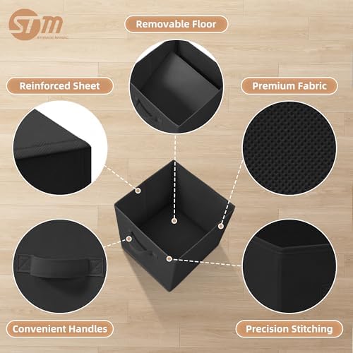 STORAGE MANIAC Storage Cubes, 11 Inch 4 Pack Collapsible Fabric Shelf Bins - Image 4