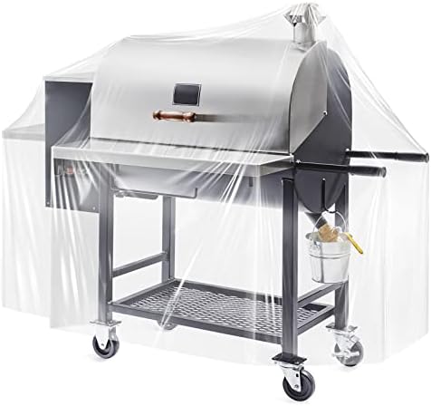 Hoolerry 60 Inch Clear BBQ Grill Barbecue Cover - Image 5