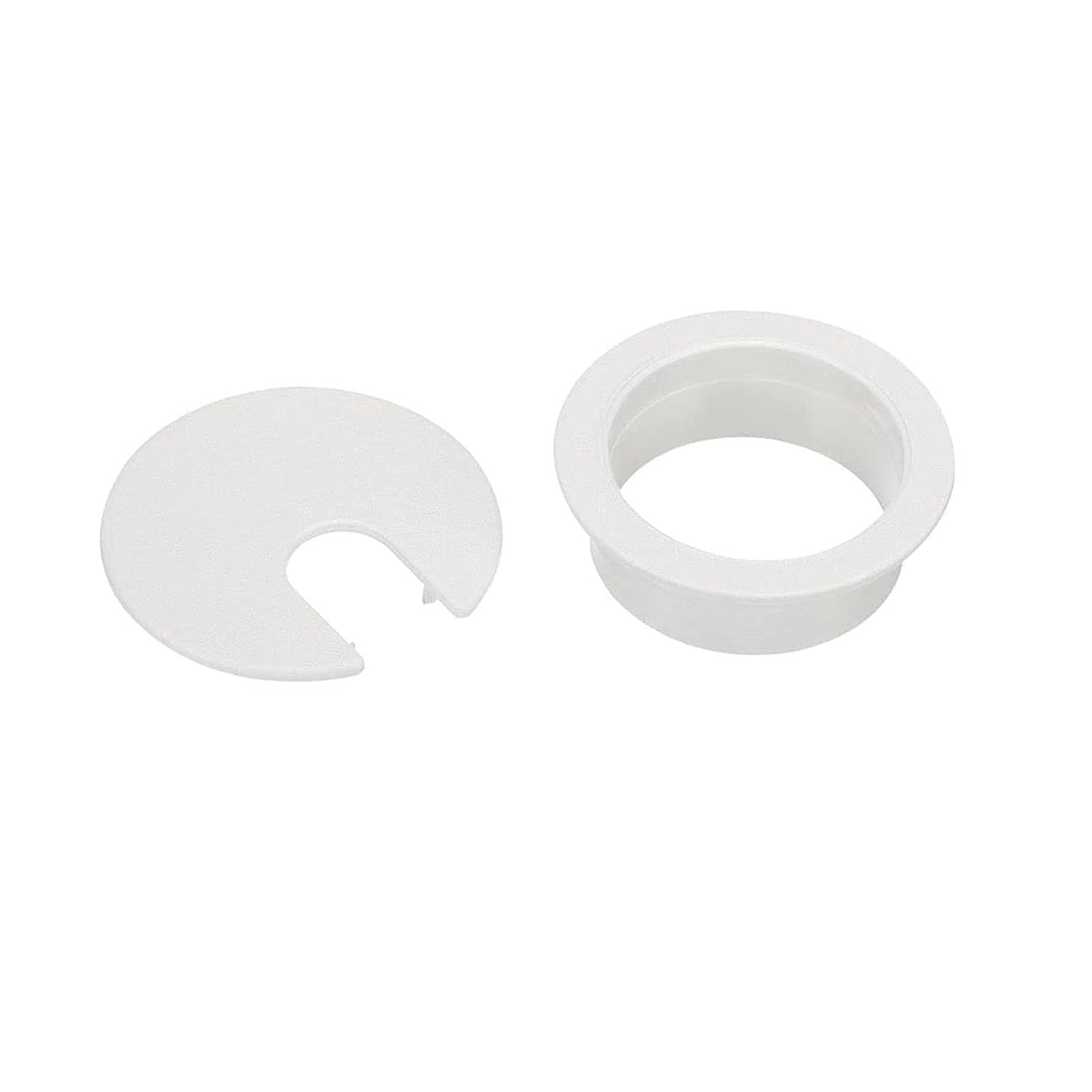 TuTuYa 6PCS Desk Grommet, Desk Grommet 2Inch(50mm) Desk Cable Grommet Desk Cable Hole Covers with Hole Saw, Ideal Solution for Office and Home Table Cable (White, 2Inch_50mm)