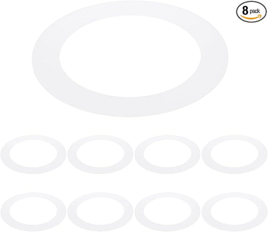 PATIKIL 4" ID 5.5" OD Plastic Trim Ring, Translucent Matte White by PATIKIL