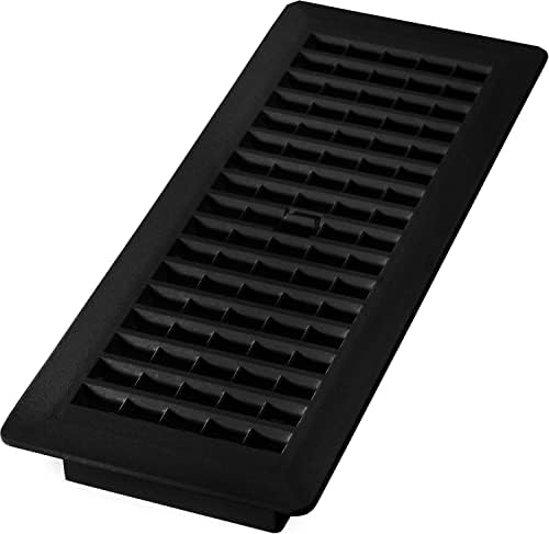 Decor Grates PL412-BLK Lattice Plastic Floor Register, 1 Pack by DecorGrates