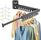 Wall Mounted Clothes Drying Rack Foldable & Space-Saving by Vyrix