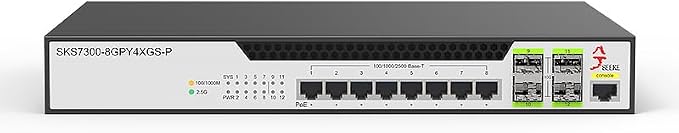 12-Port 2.5G L2 Managed POE Switch, 8xRJ45 Ports and 4x10G SFP+, 124W Power - Image 5