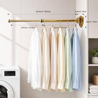 Clothes Drying Rack, Wall Mounted Clothes Hanger Rack, Retractable - Image 2