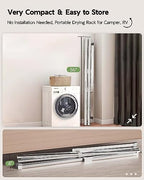 Vikaqi Clothes Drying Rack 63 Inches Folding Indoor Outdoor, Drying Rack - Image 3