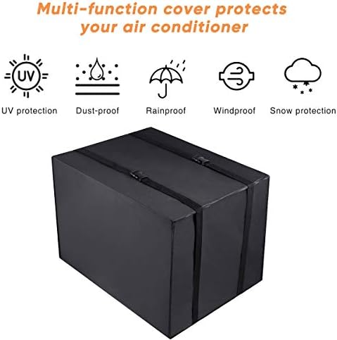 Luxiv Window AC Unit Cover Outdoor Black Waterproof AC Cover 25.5X20.5X18In - Image 5