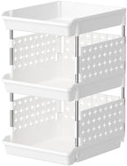 Lifewit 3 Tier Plastic Stackable Storage Baskets by Lifewit