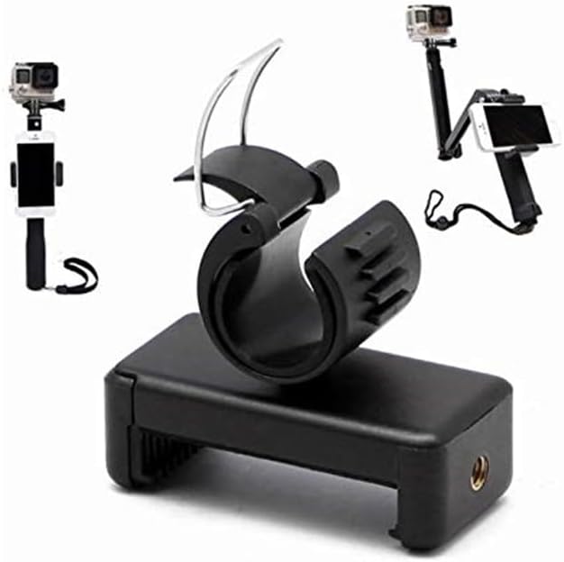 2 Pack Selfie Stick Mount Phone Holder Clip Clamp Pole Phone Mount - Image 3