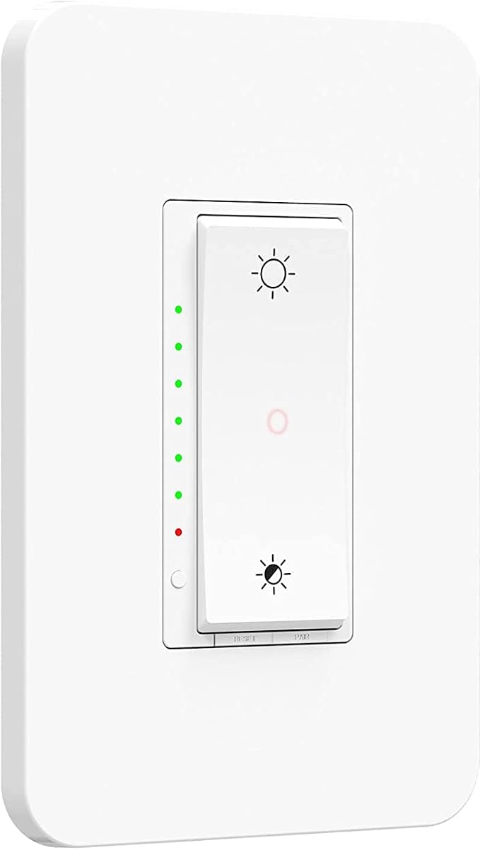 Nexete Smart Wi-Fi Dimmer Switch, Dim Lighting from Anywhere, 3-Way/Single Pole by Nexete