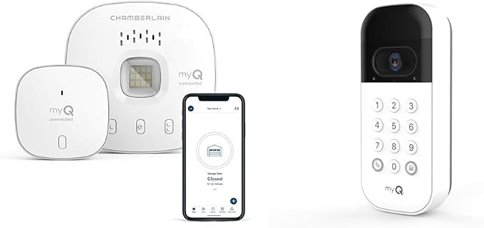CHAMBERLAIN myQ Smart Garage Video Keypad & Garage Control w/Wide-Angle Camera by Chamberlain%7CmyQ