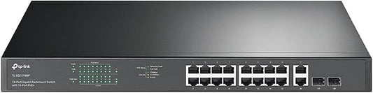 TP-Link TL-SG1218MP 16 Port Gigabit PoE Switch 16 PoE+ Ports @250W, w/ 2 Uplink by TP-Link