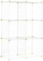Amazon Basics 6 Cube Wire Grid Storage Organizer, Stackable Storage Cubes by AmazonBasics