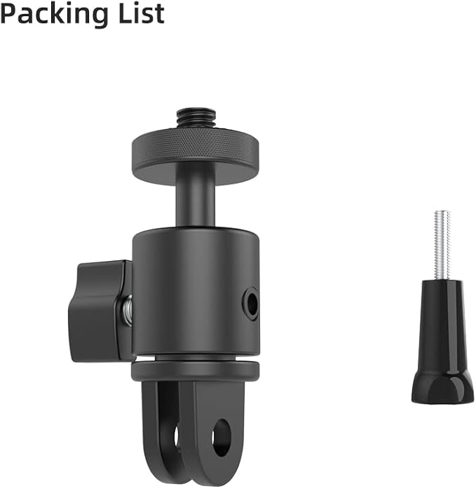 Aluminum 360 Degree Rotation Camera Mount, 1/4 Screw Adjustable Adapter Mount - Image 6
