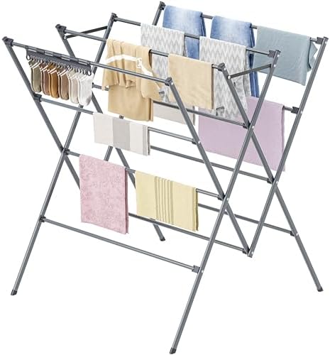 Drying Rack Clothing, 12 Drying Poles by DecorateYourHome