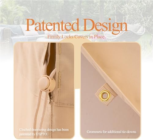 WJ-X3 Rectangular Patio Table Cover, 102W x 78D x 31H Inches - Image 3