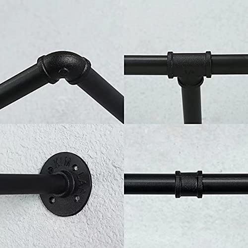 Oroonoko 60" Wall Mounted Clothes Rack, Closet Rods - Image 3