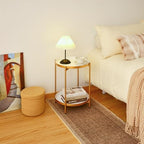 2-Tier Round End Side Table, Small Metal Side Table - Image 6
