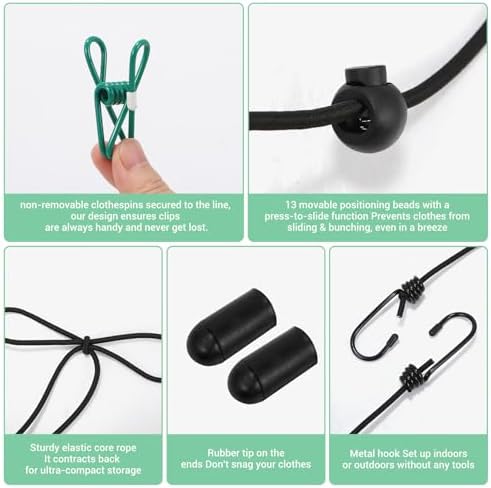 Retractable Portable Travel Clothesline - Image 3