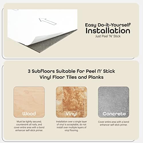 Nexus Peel & Stick Vinyl Floor Tiles, 12 x 12 in - Image 4