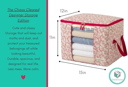 Chaos Cleared Canvas Storage Bags Designer Organizer 2 Pack – Seasonal Storage - Image 5