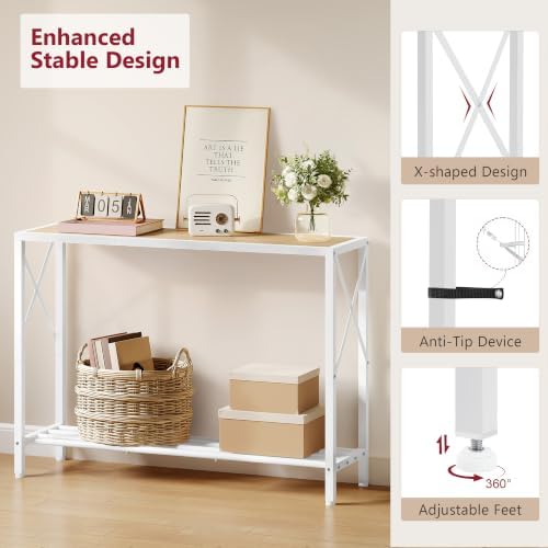 Tajsoon Console Table 41.8", 2 Tier Entryway Table - Image 6