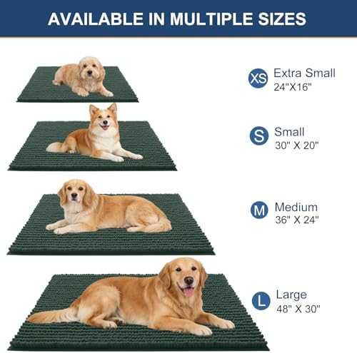 OLANLY Dog Door Mat for Muddy Paws 70x46, Extra Absorbent Chenille Mud Mat - Image 2