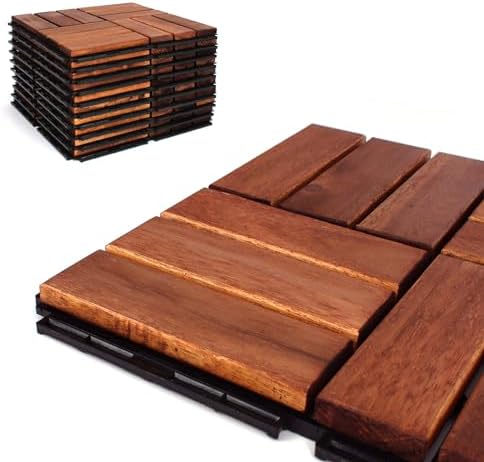 Acacia Deck Tiles Interlocking Outdoor Flooring - Image 2