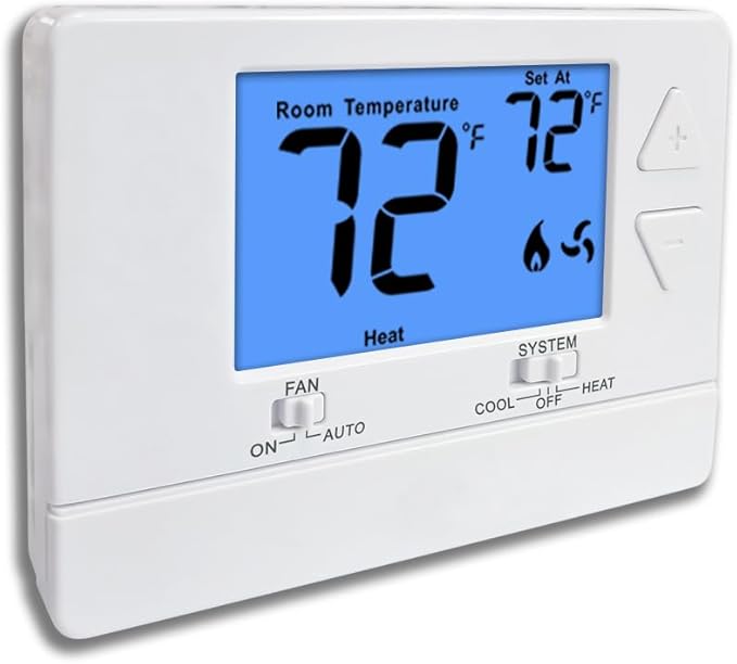 NonProgrammable Thermostat for House, Digital Energy-Saving Thermostat by Miuputake