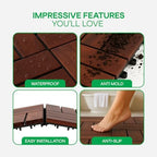 IDZO Interlocking Acacia Deck Tiles 9.6 SQFT - Image 4
