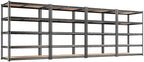 REIBII 4 Pack Storage Shelves, 5 Tier Heavy Duty Metal Garage Shelving by REIBII
