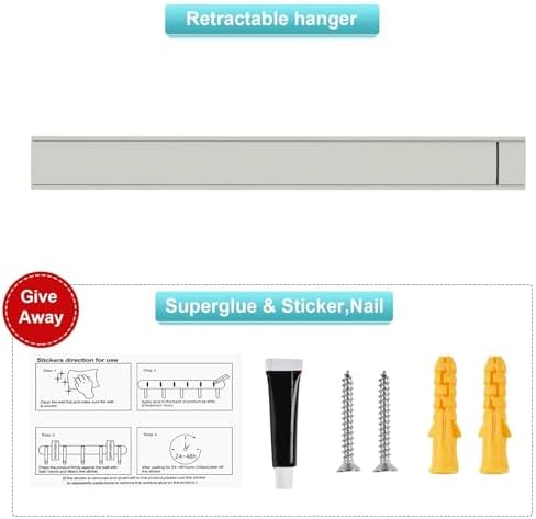 Foldable Wall Mount Drying Rack, Space Saving White - Image 6