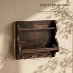 Pine Wood Mail Organizer Wall Mount - Image 2