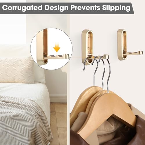 Foldable Wall Hook, 4 Pack, Screw Mounted, Heavy Duty Coat Hooks - Image 4
