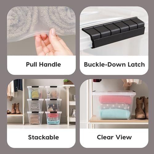 IRIS USA 4-Pack 19 Quart Storage Bins - Image 3